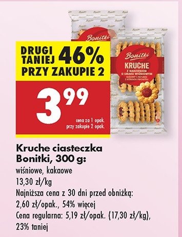 Ciasteczka kruche z nadzieniem wi艣niowym Bonitki promocja