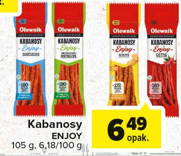 Kabanosy ostre z pieprzem cayenne Olewnik enjoy! promocja