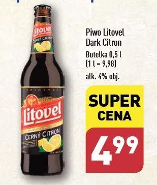 Piwo Litovel citron ciemny promocja w Aldi