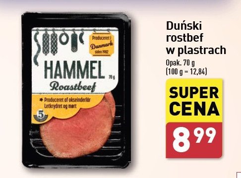 Rostbef duński plastry promocja w Aldi