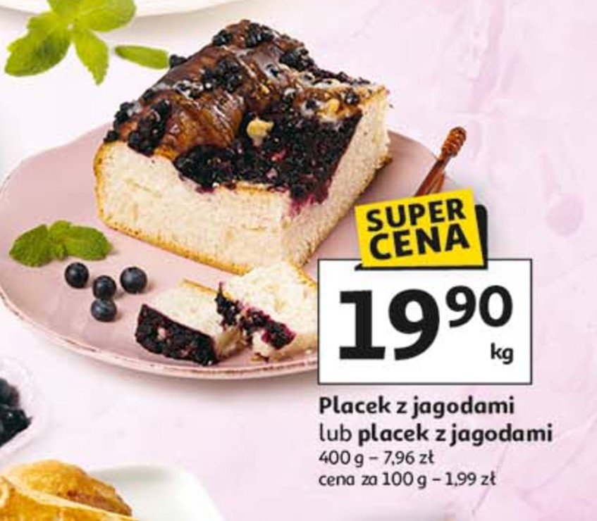 Placek z jagodami promocja w Auchan