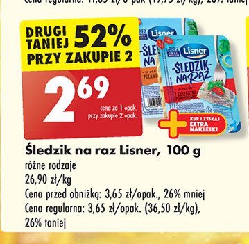 Śledzik na raz pikantny Lisner śledzik na raz promocja