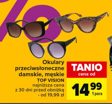 Okulary przeciwsłoneczne męskie TOP VISION promocja w Carrefour