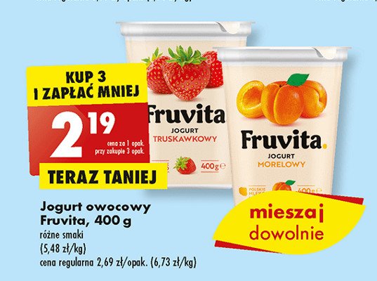 Jogurt morela Fruvita promocja