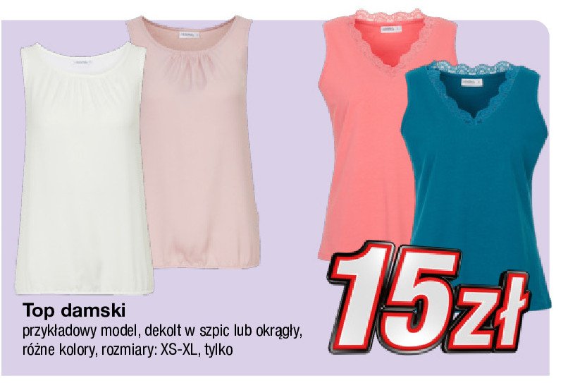 Top damski na ramiączkach xs-xl promocja