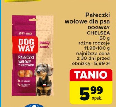 Pałeczki wołowo-drobiowe Dogway promocja