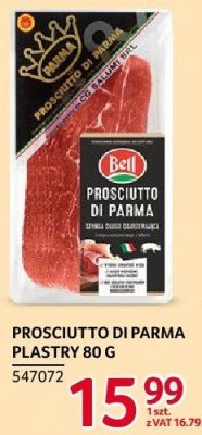 Prosciutto di Parma plastry Bell 80g promocja w Selgros