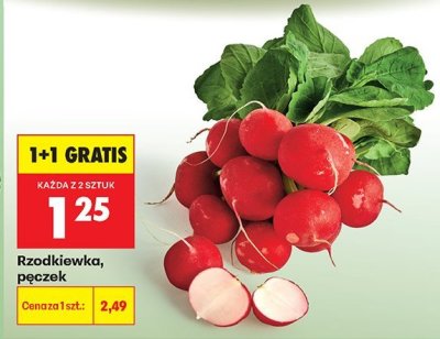 Rzodkiewka, pęczek promocja w Biedronka