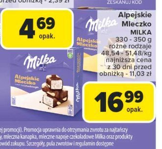 Czekoladki happy cows Milka alpejskie mleczko promocja w Carrefour