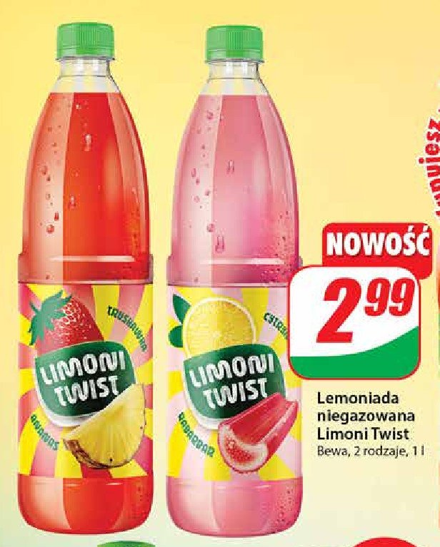 Lemoniada ananas-truskawka Limoni twist promocja