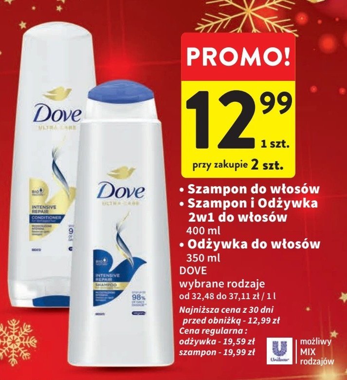 Odżywka do włosów Dove intensive repair promocja