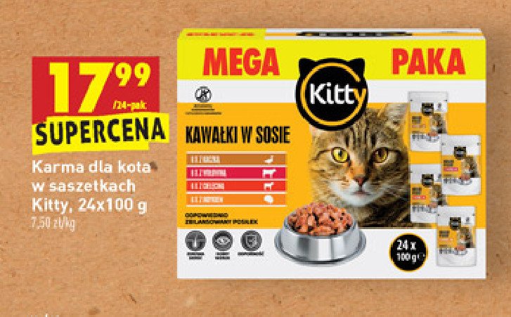 Karma dla kota miks 4 smaków Kitty promocja