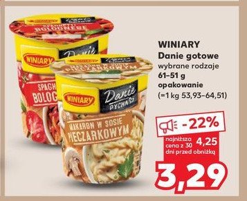 Makaron w sosie pieczarkowym Winiary danie pycha promocja