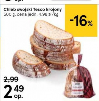 Chleb swojski Tesco mw promocja