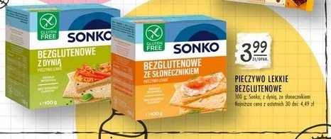 Pieczywo bezglutenowe z dynią Sonko promocja