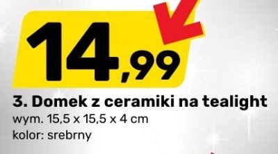 Domek z ceramiki na tealight promocja w Bricomarche