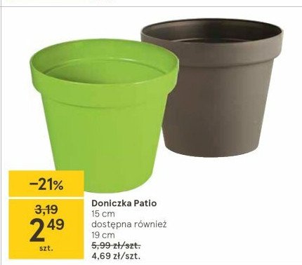 Doniczka patio 19 cm promocja