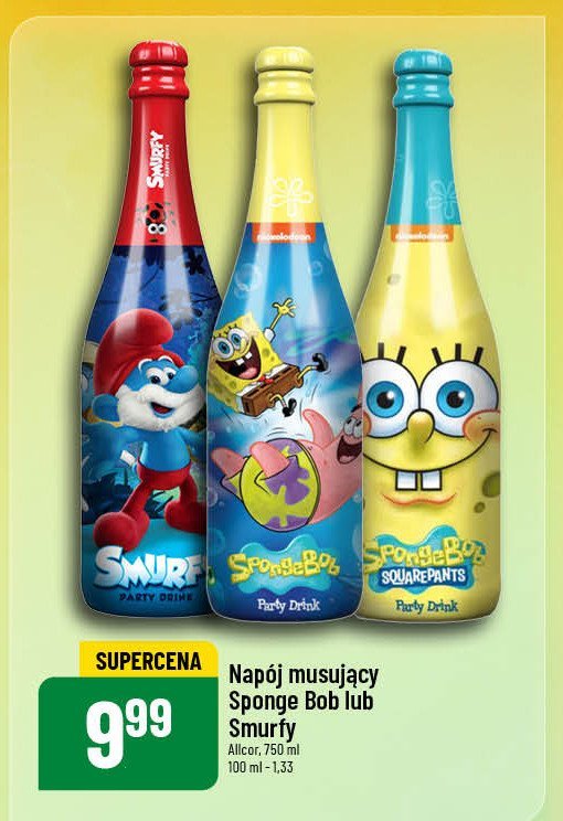 Napój sponge bob niebieski Allcor promocja