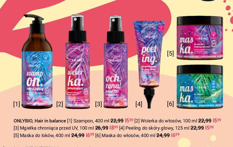 Ochrona! przed uv w mgie艂ce Only bio hair balance Onlybio promocja