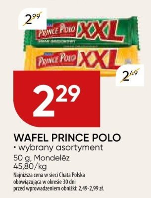 Wafel prince polo promocja w Chata Polska