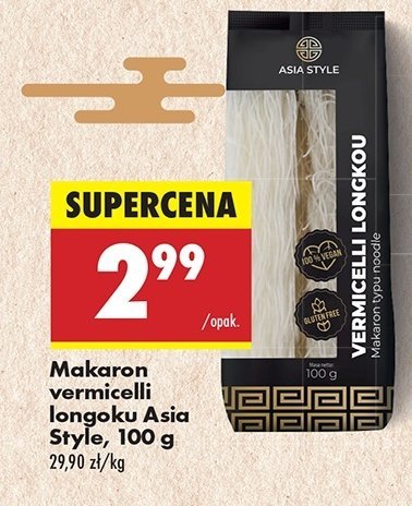 Makaron vermicelli Asia style promocja w Biedronka