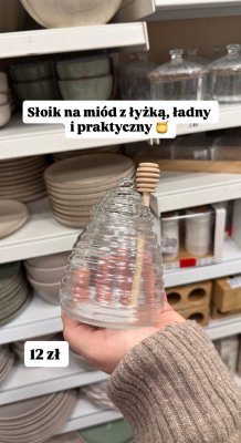 Słoik na miód z łyżką promocja w Pepco