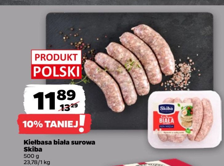 Kiełbasa biała surowa Skiba promocja