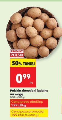 Ziemniaki jadalne polskie na wagę promocja w Biedronka