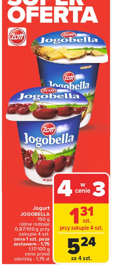 Jogurt ananas Zott jogobella promocja