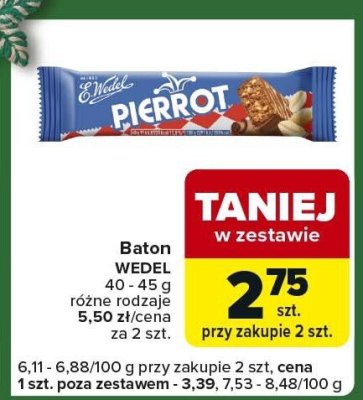 Baton WEDEL różne rodzaje promocja w Carrefour Express