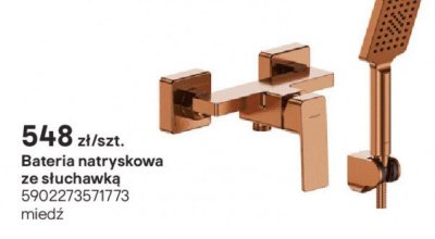 Bateria natryskowa ze słuchawką miedziana Valvex promocja w Castorama