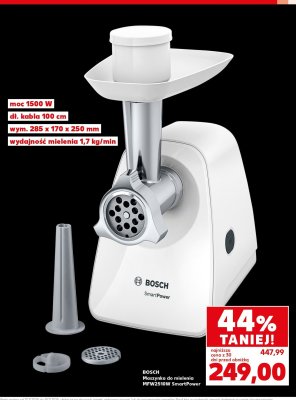 Maszynka do mielenia BOSCH MFW2510W SmartPower promocja w Kaufland
