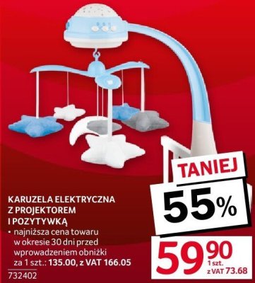 Karuzela elektryczna z projektorem i pozytywką promocja w Selgros