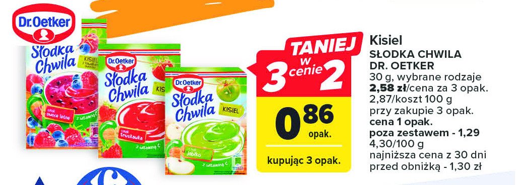 Kisiel owoce leśne Dr. oetker słodka chwila promocja