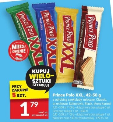 Wafel Prince Polo XXL, 42-50 g promocja w Twój Market