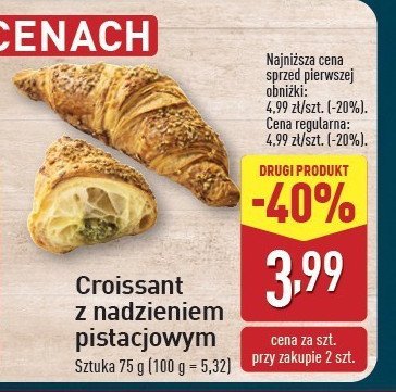 Croissant z nadzieniem pistacjowym promocja