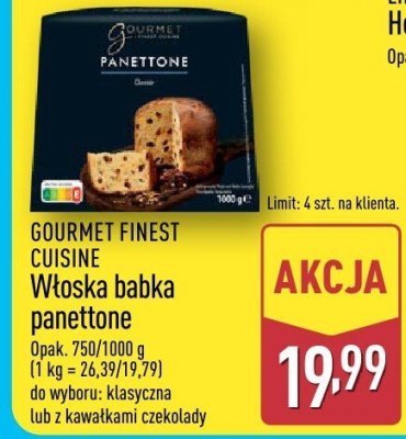 Włoska babka panettone  promocja w Aldi