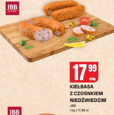 Kiełbasa z czosnkiem niedźwiedzim JBB promocja w Chorten