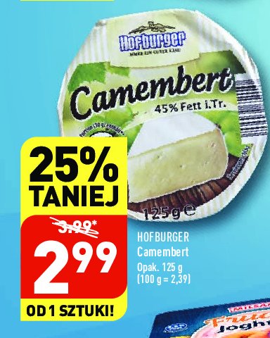 Ser camembert Hofburger promocja w Aldi