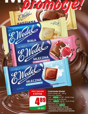 Czekolada różne rodzaje promocja w Dino