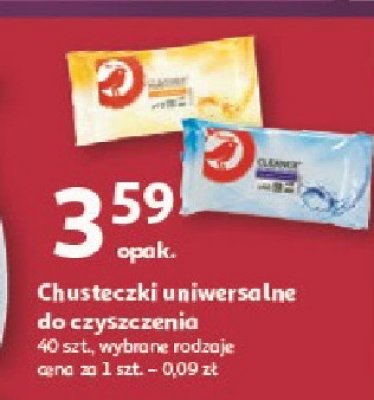 Chusteczki nawilżane clean & shine Auchan promocja