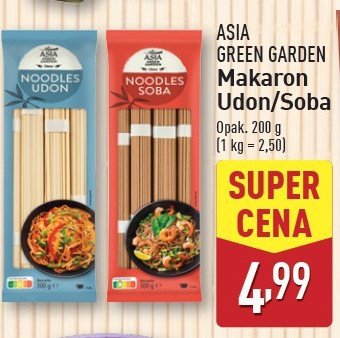 Makaron soba Asia green garden promocja w Aldi