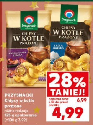 Chipsy Przysnacki w kotle prażone różne rodzaje promocja w Kaufland