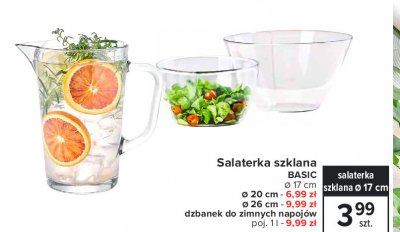 Salaterka szklana basic 17 cm promocja