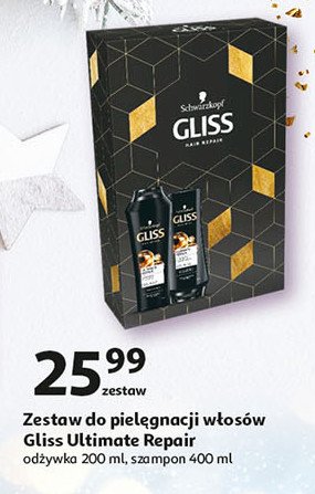 Zestaw w pudełku ultimate repair szampon do włosów 400 ml + odżywka do włosów 200 ml Gliss kur zestaw promocja