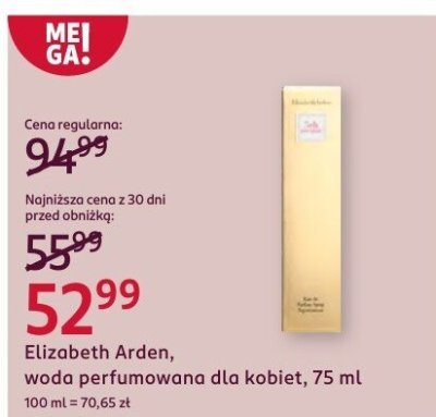 Woda perfumowana dla kobiet Elizabeth Arden promocja w Rossmann