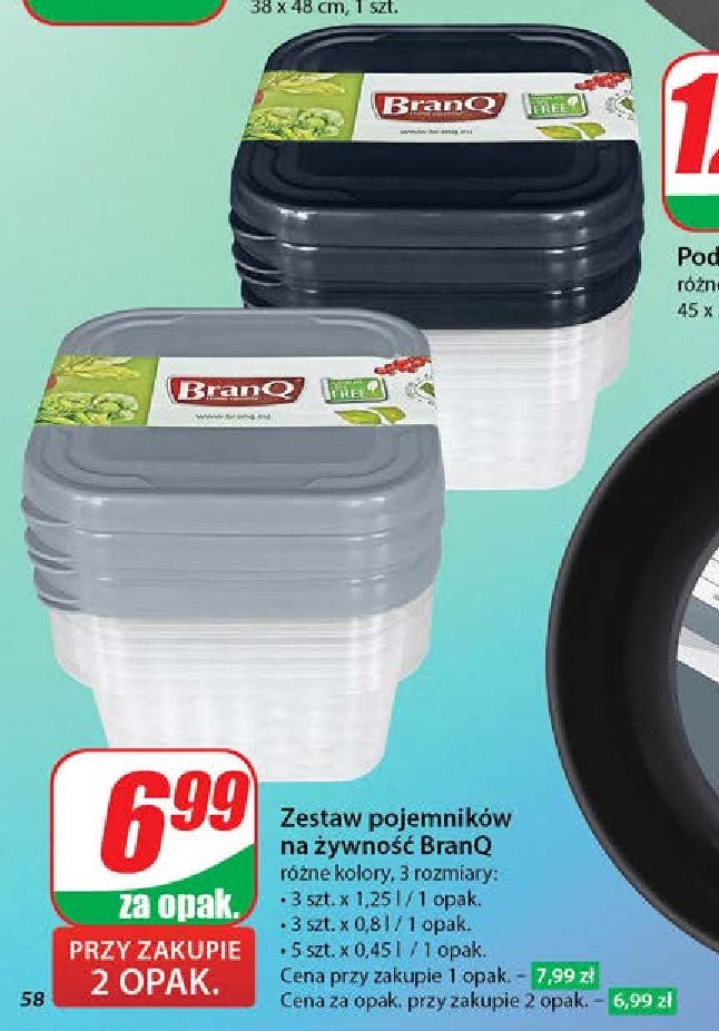 Zestaw pojemników 800 ml Branq promocja