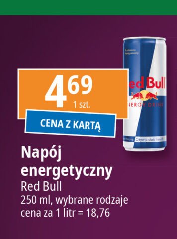 Napój energetyczny Red bull promocja w Leclerc