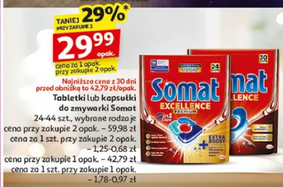 Kapsu艂ki do zmywarki Somat excellence premium 5in1 promocja