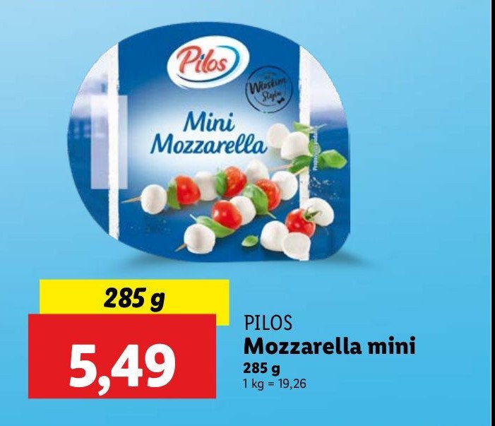 Mozzarella mini Pilos promocja